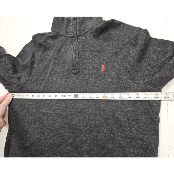 Polo Ralph Lauren Estate Rib 1/4 Zip Men's Size Medium Dark Gray Pullover - Picture 2 of 6